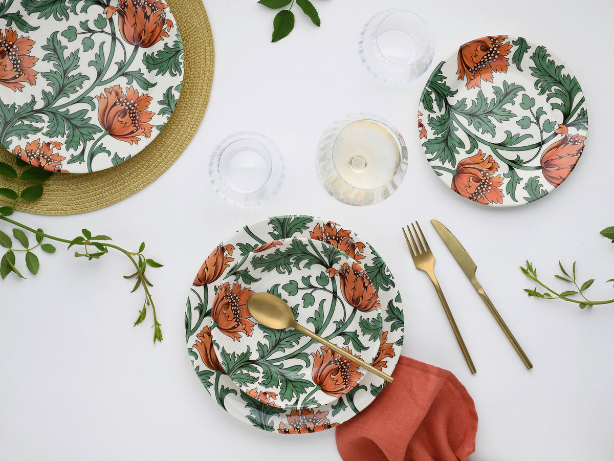 CreaTable Kombiservice Florentina grün Steingut 12 tlg. Florentina - grün (30,00/30,00/25,00cm) - CreaTable