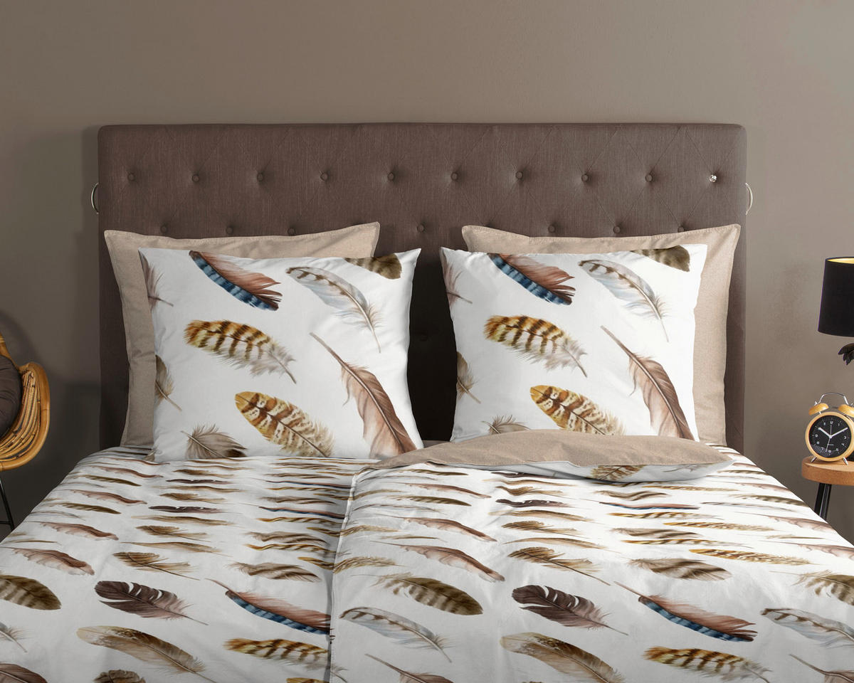 Bettwäsche Fedra sand Baumwolle B/L: ca. 135x200 cm Fedra - sand (135,00/200,00cm) - Good Morning