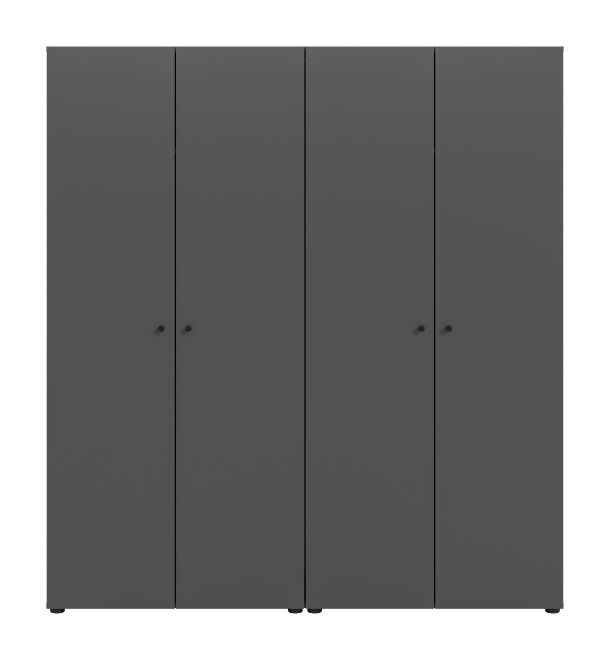 Kleiderschrank DARWIN anthrazit B/H/T: ca. 160x176x51 cm DARWIN - anthrazit (160,00/176,00/51,00cm) - xonox.home