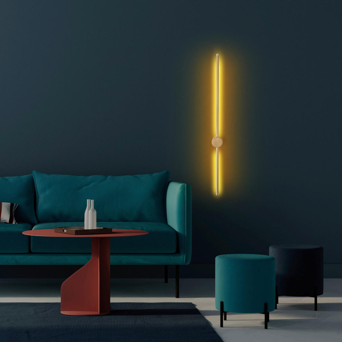 Opviq Wandleuchte gold B/H/T/L: ca. 7x10x7x62 cm Sword - gold (62,00/7,00/10,00cm) - Opviq