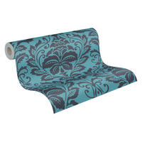 A.S.Creation Vliestapete Attractive Barock türkis grau B/L: ca. 53x1005 cm Attractive - türkis/grau (53,00/1005,00cm) - A.S.Creation