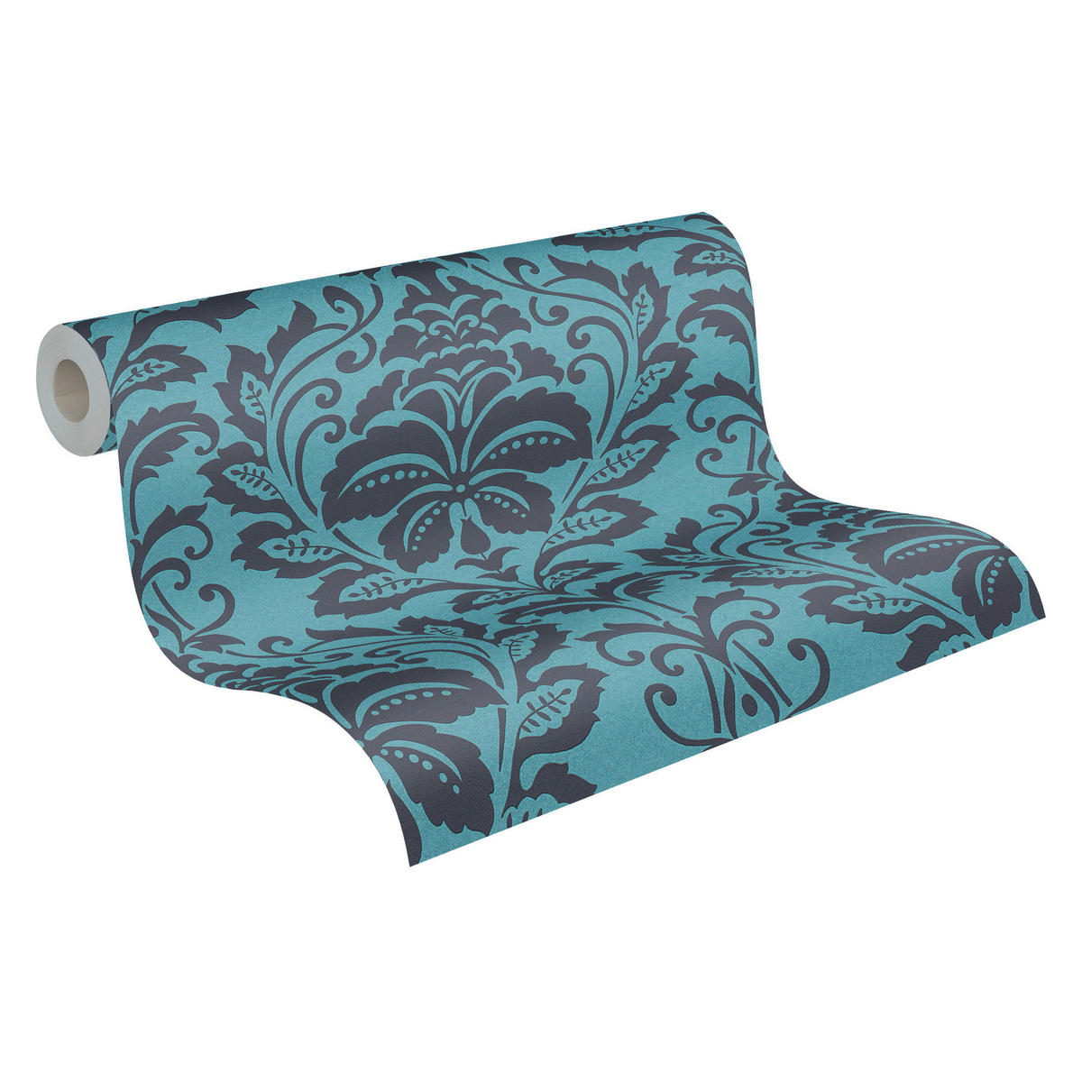 A.S.Creation Vliestapete Attractive Barock türkis grau B/L: ca. 53x1005 cm Attractive - türkis/grau (53,00/1005,00cm) - A.S.Creation