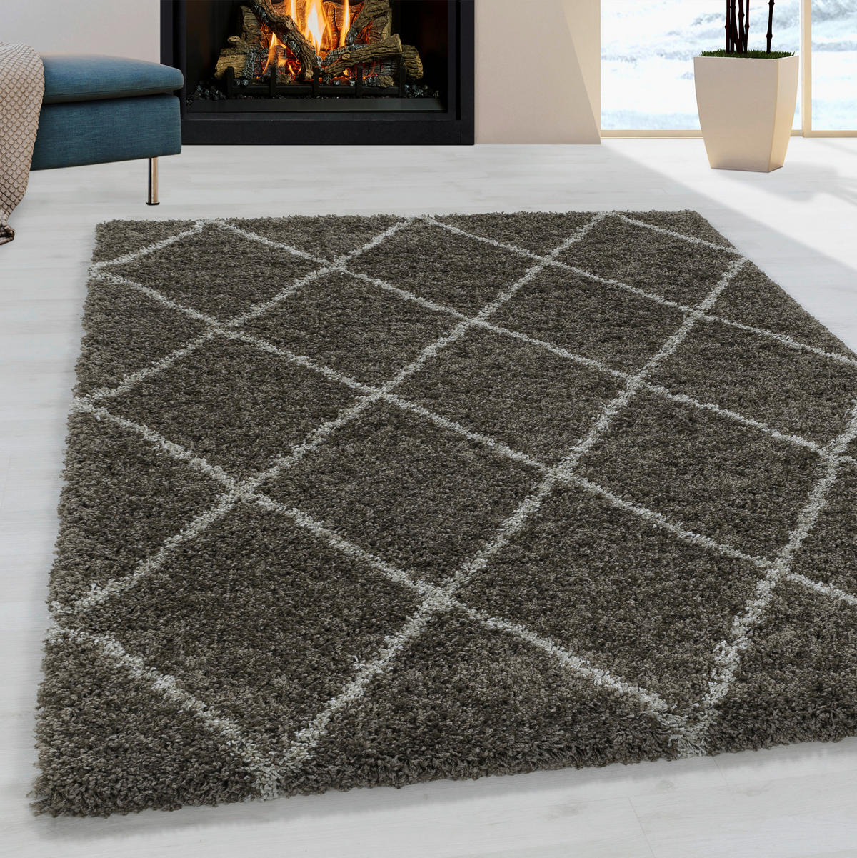 Ayyildiz Teppich ALVOR taupe B/L: ca. 120x170 cm ALVOR - taupe (120,00/170,00cm) - Ayyildiz
