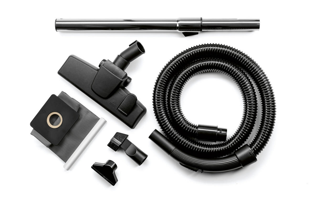 CLEANmaxx Beutelstaubsauger schwarz grau B/H/L: ca. 28x28,5x40 cm Beutelstaubsauger_9tlg. - schwarz/grau (40,00/28,00/28,50cm) - CLEANmaxx