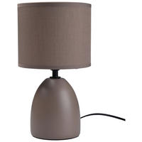 Tischleuchte taupe Keramik B/H/L: ca. 15x27x15 cm E14 1 Brennstellen Tischleuchte_Keramik_Kushi - taupe (15,00/15,00/27,00cm)