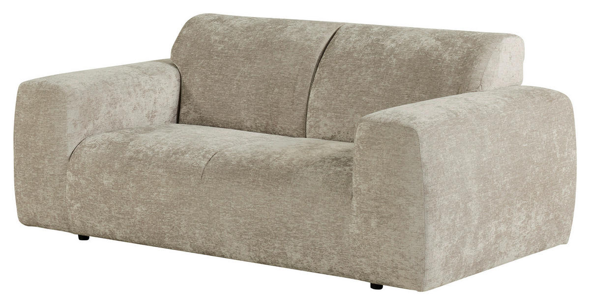 Sofa Ando beige Microfaser B/H/T: ca. 191x78x99 cm Ando - beige/schwarz (191,00/78,00/99,00cm)