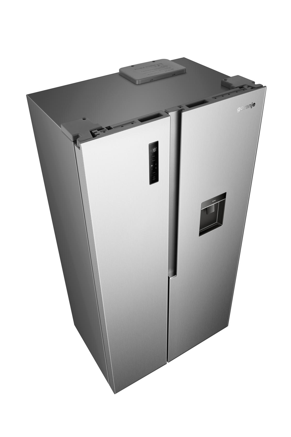 Gorenje Side-by-Side NRS9E4XWD Inox B/H/T: ca. 91,1x178,6x61,5 cm Side-by-Side NRS9E4XWD - Inox (91,10/178,60/61,50cm) - Gorenje