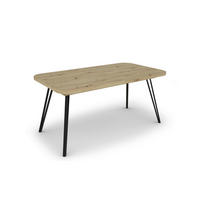 Tisch LIFE Eiche Artisan Nachbildung B/H/T: ca. 160x76x90 cm LIFE - Eiche/schwarz (160,00/76,00/90,00cm) - byLIVING