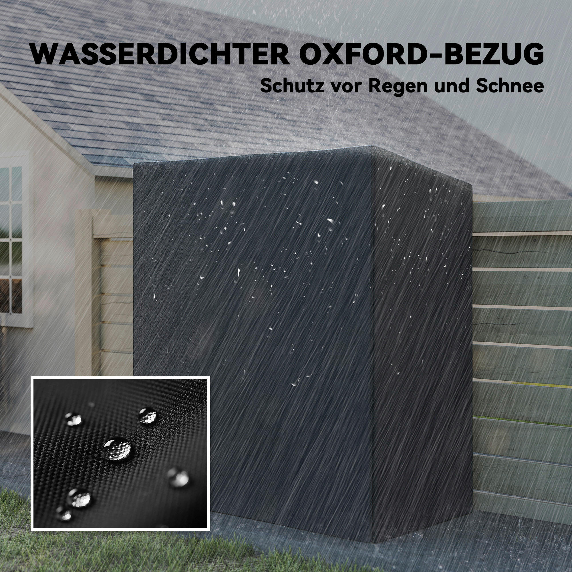 Thumbnail - Outsunny Brennholzgestell schwarz B/H/L: ca. 70x154x140 cm