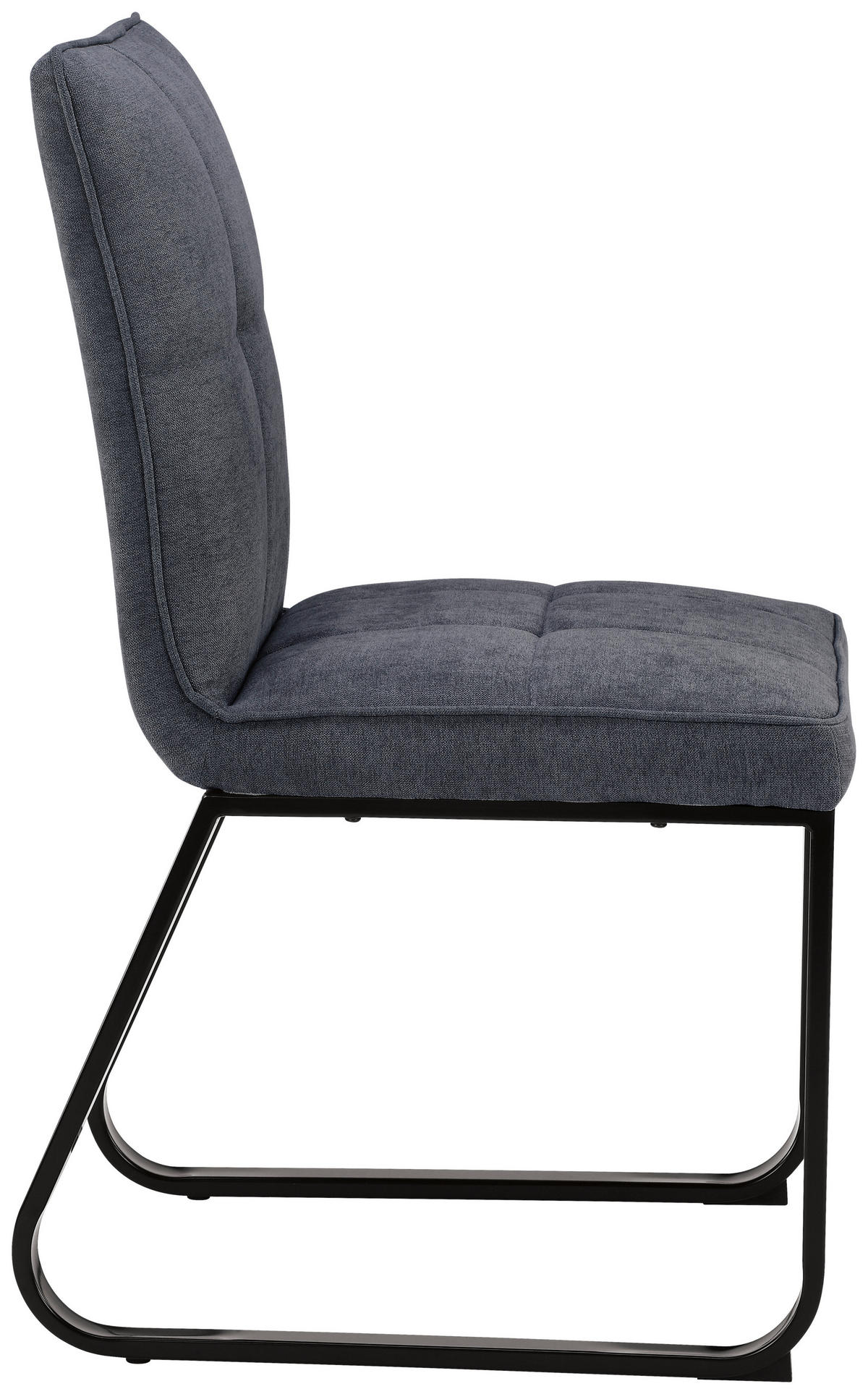 Stuhl TALEA  2er-Set dunkelgrau schwarz Webstoff Metall B/H/T: ca. 46x86x55 cm TALEA  2er-Set - schwarz/dunkelgrau (46,00/86,00/55,00cm) - byLIVING