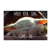 Komar Poster Mandalorian The Child Music Disney B/L: ca. 70x50 cm Mandalorian The Child Music - (70,00/50,00cm) - Komar