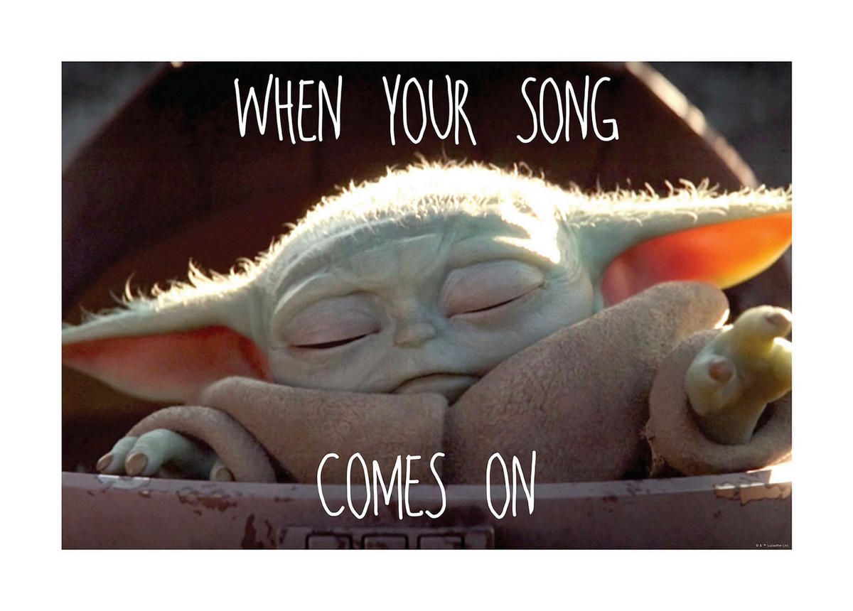 Komar Poster Mandalorian The Child Music Disney B/L: ca. 70x50 cm Mandalorian The Child Music - (70,00/50,00cm) - Komar