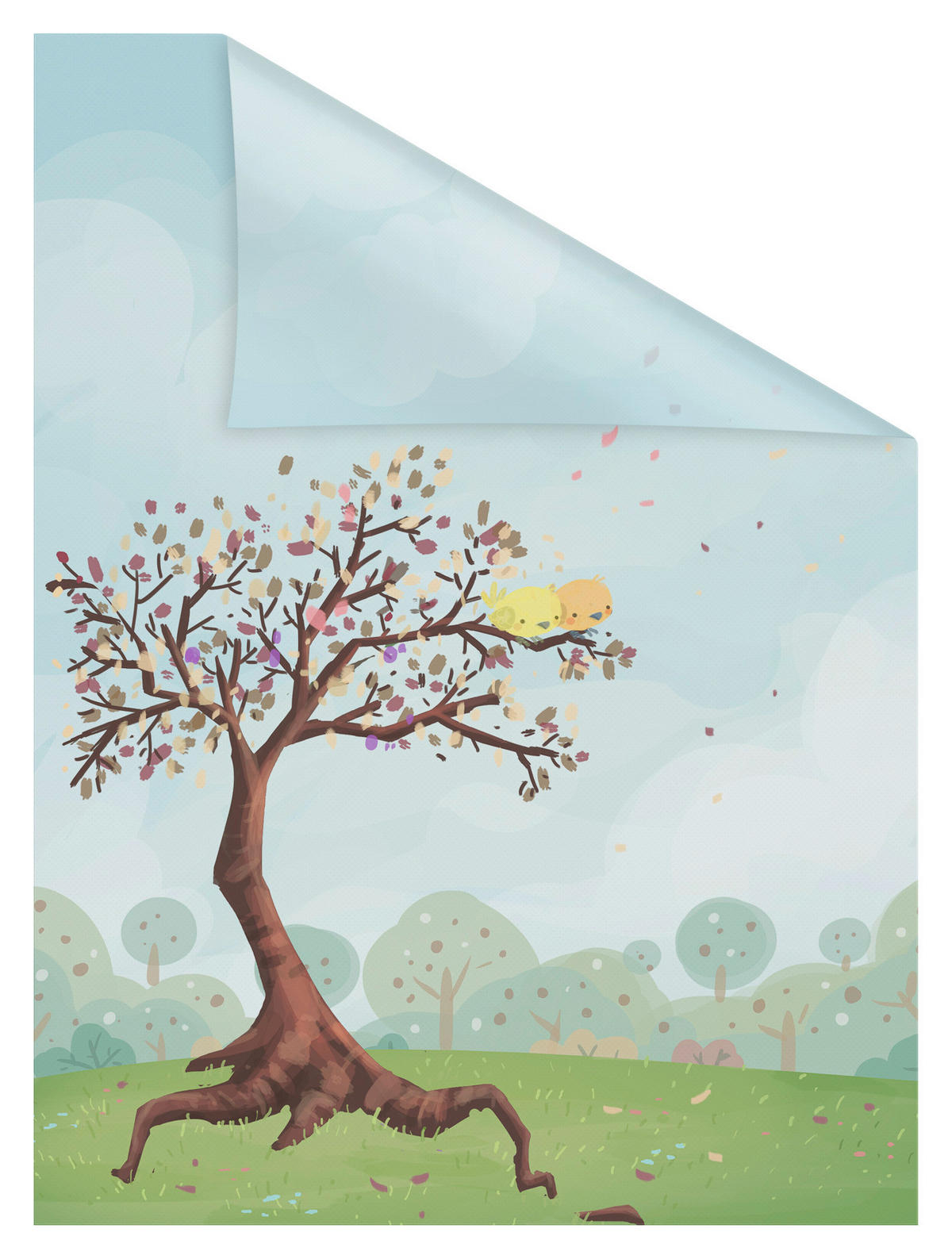 LICHTBLICK Fensterfolie Märchenbaum Baum Märchenbaum bunt B/L: ca. 100x180 cm Märchenbaum - bunt (100,00/180,00cm) - LICHTBLICK