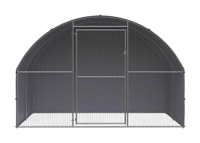 vidaXL Hühnerstall Hühnerstall - silber (300,00/3,00/200,00cm) - vidaXL