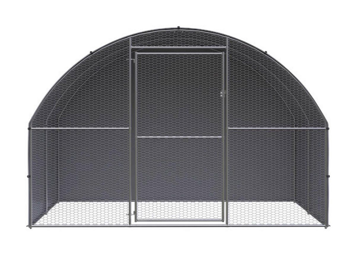 vidaXL Hühnerstall Hühnerstall - silber (300,00/3,00/200,00cm) - vidaXL