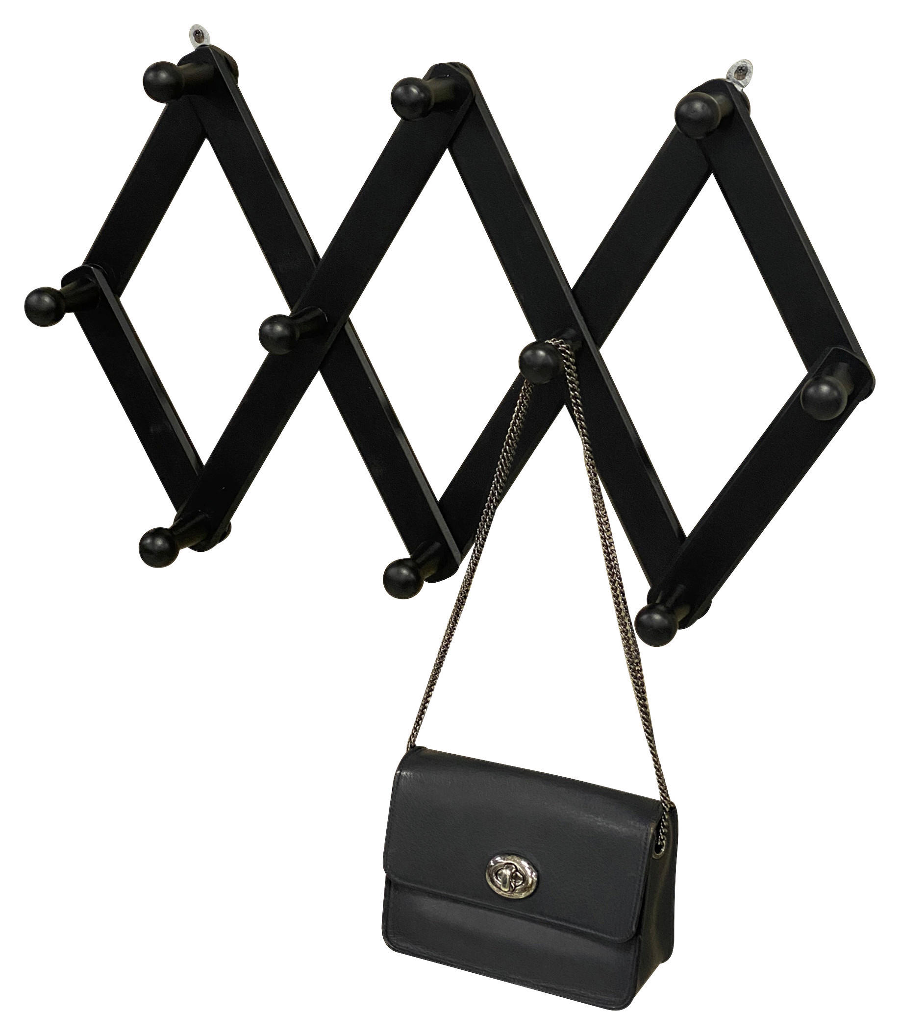 Wandgarderobe Nele schwarz lackiert B/H/T: ca. 34x15x9 cm Nele - schwarz (34,00/15,00/9,00cm)