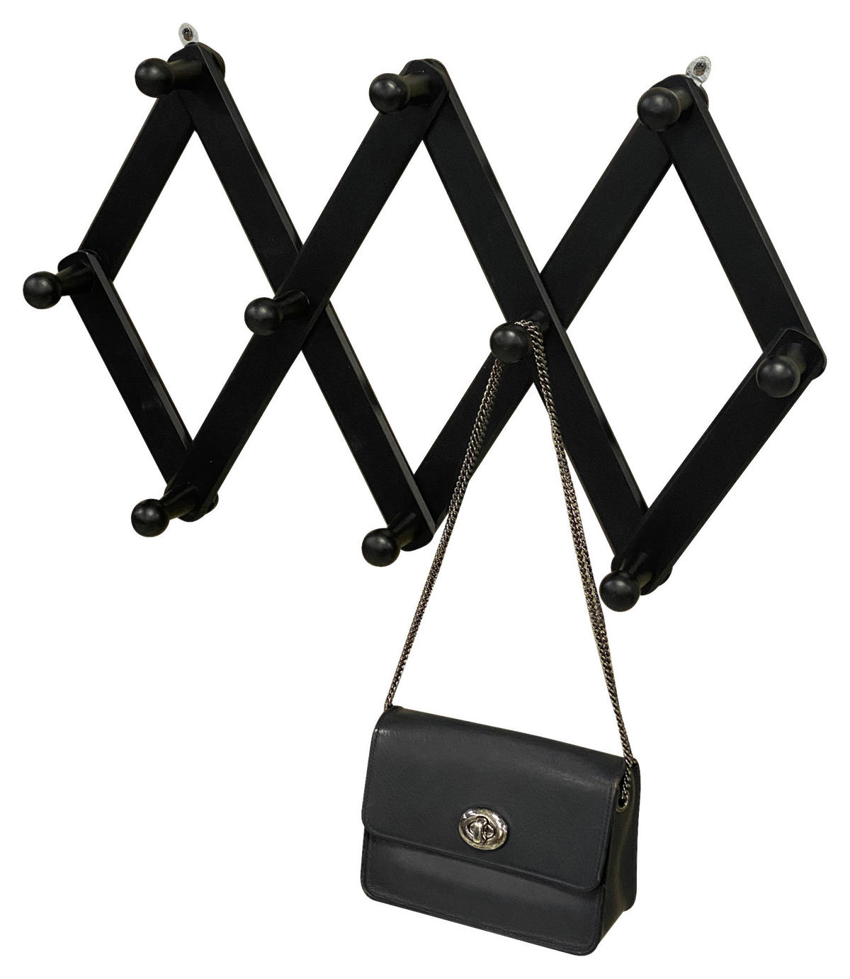 Wandgarderobe Nele schwarz lackiert B/H/T: ca. 34x15x9 cm Nele - schwarz (34,00/15,00/9,00cm)