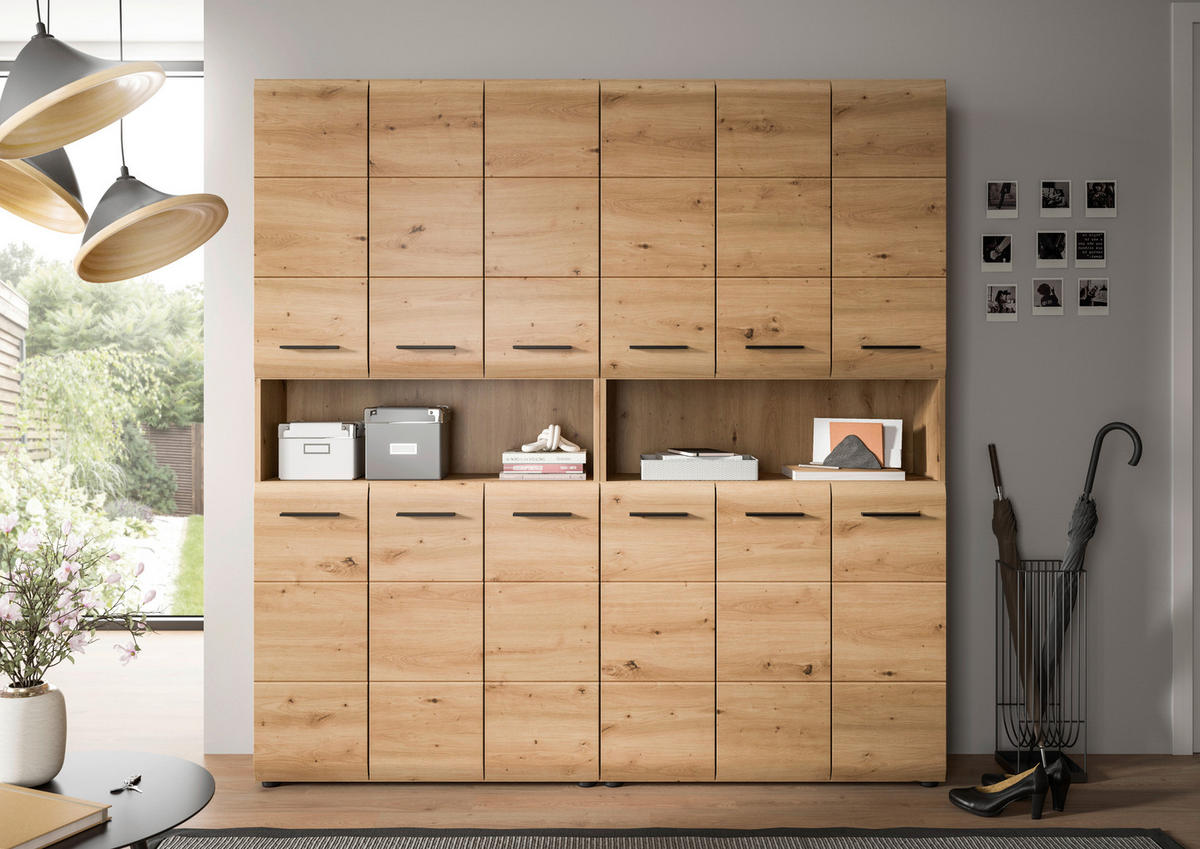 Badezimmer-Set Ice Artisan Oak Nachbildung B/H/T: ca. 180x185x30 cm Ice - (180,00/185,00/30,00cm) - xonox.home