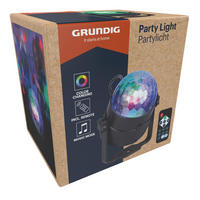 Grundig Party-Licht schwarz B/H/L: ca. 8,7x9,5x8,7 cm RGB-Party-Licht - schwarz (8,70/8,70/9,50cm) - Grundig