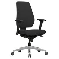 Drehstuhl schwarz Stoff Bürostuhl DARIUS - schwarz (63,00/119,00/70,00cm) - Amstyle