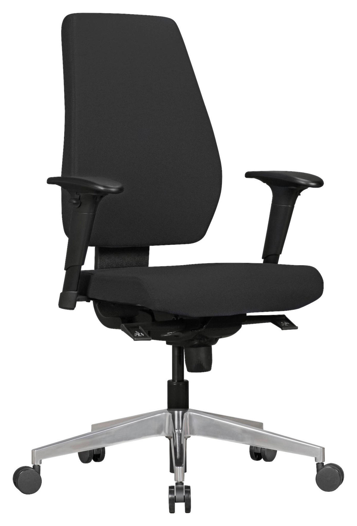 Drehstuhl schwarz Stoff Bürostuhl DARIUS - schwarz (63,00/119,00/70,00cm) - Amstyle