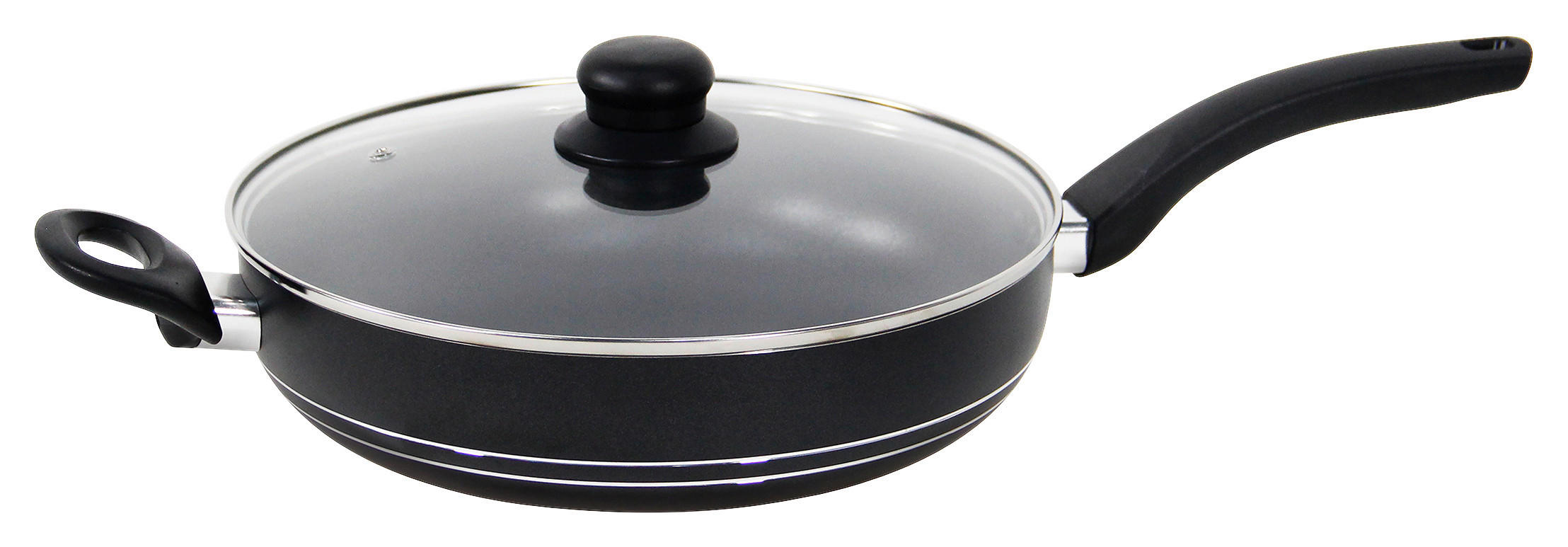 POCOline Pfanne schwarz Aluminium D: ca. 28 cm Jumbopfanne - schwarz (28,00cm) - POCOline
