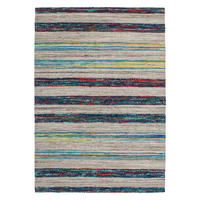 Kayoom Kurzflorteppich Duarte 210 creme B/L: ca. 80x150 cm Duarte 210 - blau/creme (80,00/150,00cm) - Kayoom