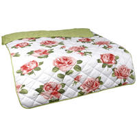 Steppbett Leichtsteppbett Rosen 135x200cm - weiß/rot (135,00/200,00cm)