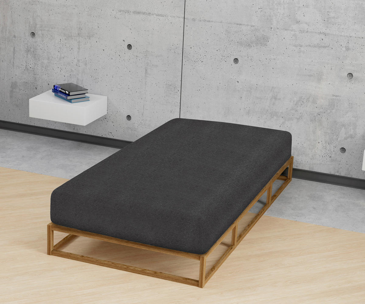 Spannbetttuch Flanell Spannbetttuch_Flanell 90-100x200 - Titanium (100,00/200,00cm)