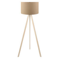 Opviq Stehleuchte Eiche beige PVC B/H/T/L/D: ca. 38x140x38x38x38 cm E27 1 Brennstellen AYD - beige/Eiche (38,00/38,00/140,00cm) - Opviq