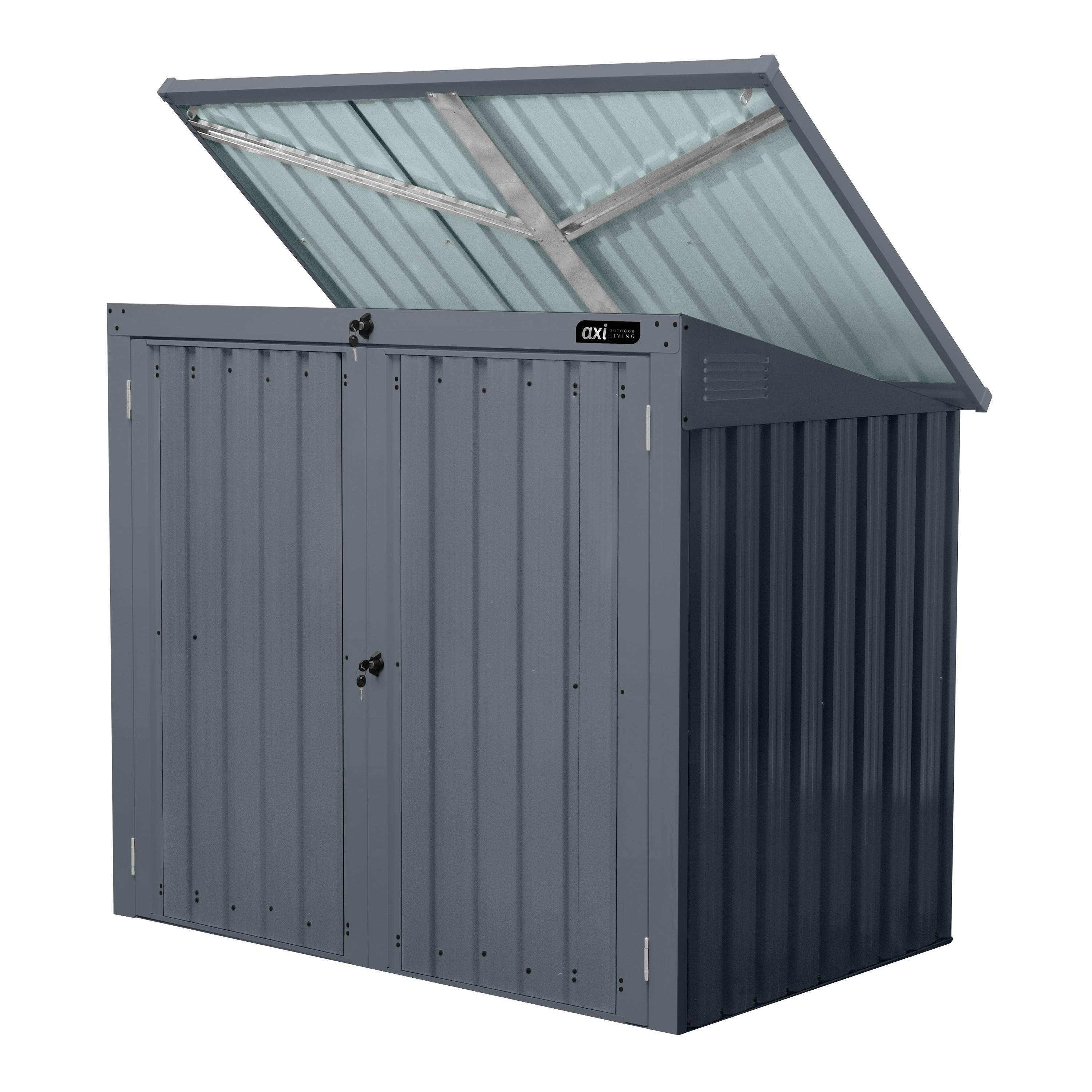 AXI Outdoor Living Mülltonnenbox Oscar anthrazit B/H/L: ca. 158x134x101 cm Oscar - anthrazit (101,00/158,00/134,00cm) - AXI Outdoor Living