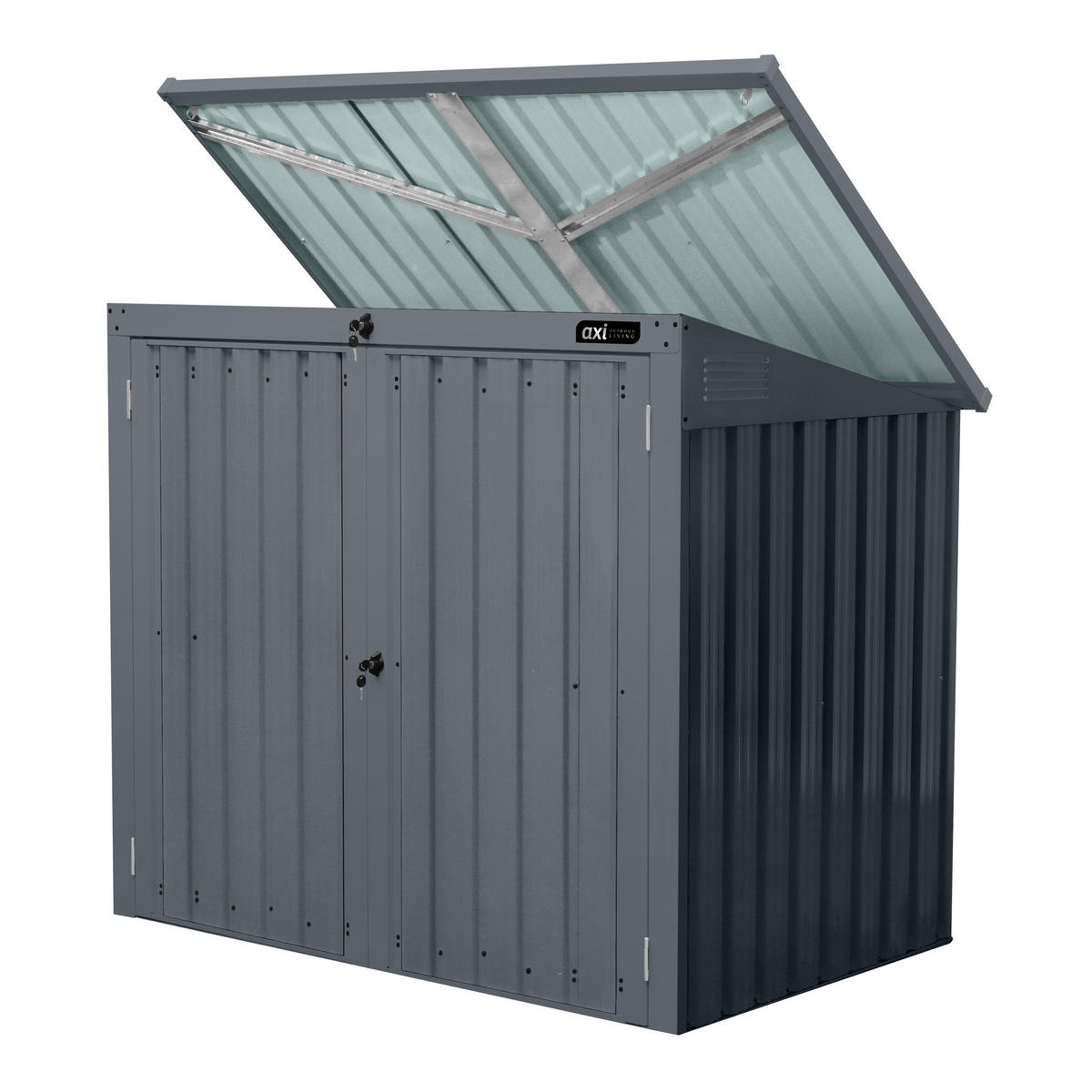AXI Outdoor Living Mülltonnenbox Oscar anthrazit B/H/L: ca. 158x134x101 cm Oscar - anthrazit (101,00/158,00/134,00cm) - AXI Outdoor Living