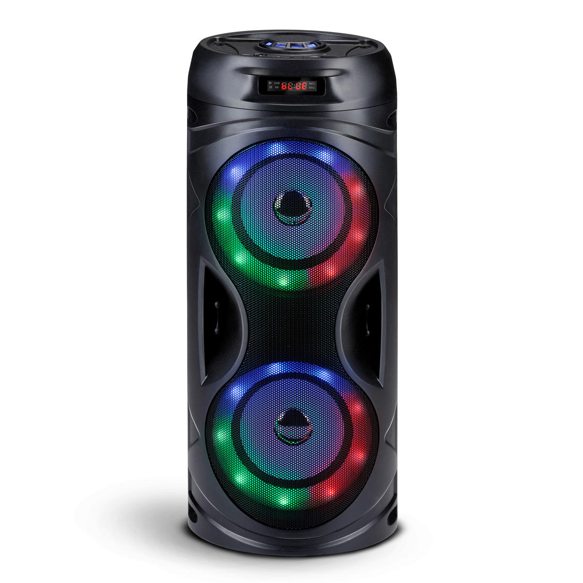 Lautsprecher schwarz Bluetooth-LED-Partylautsprecher - schwarz