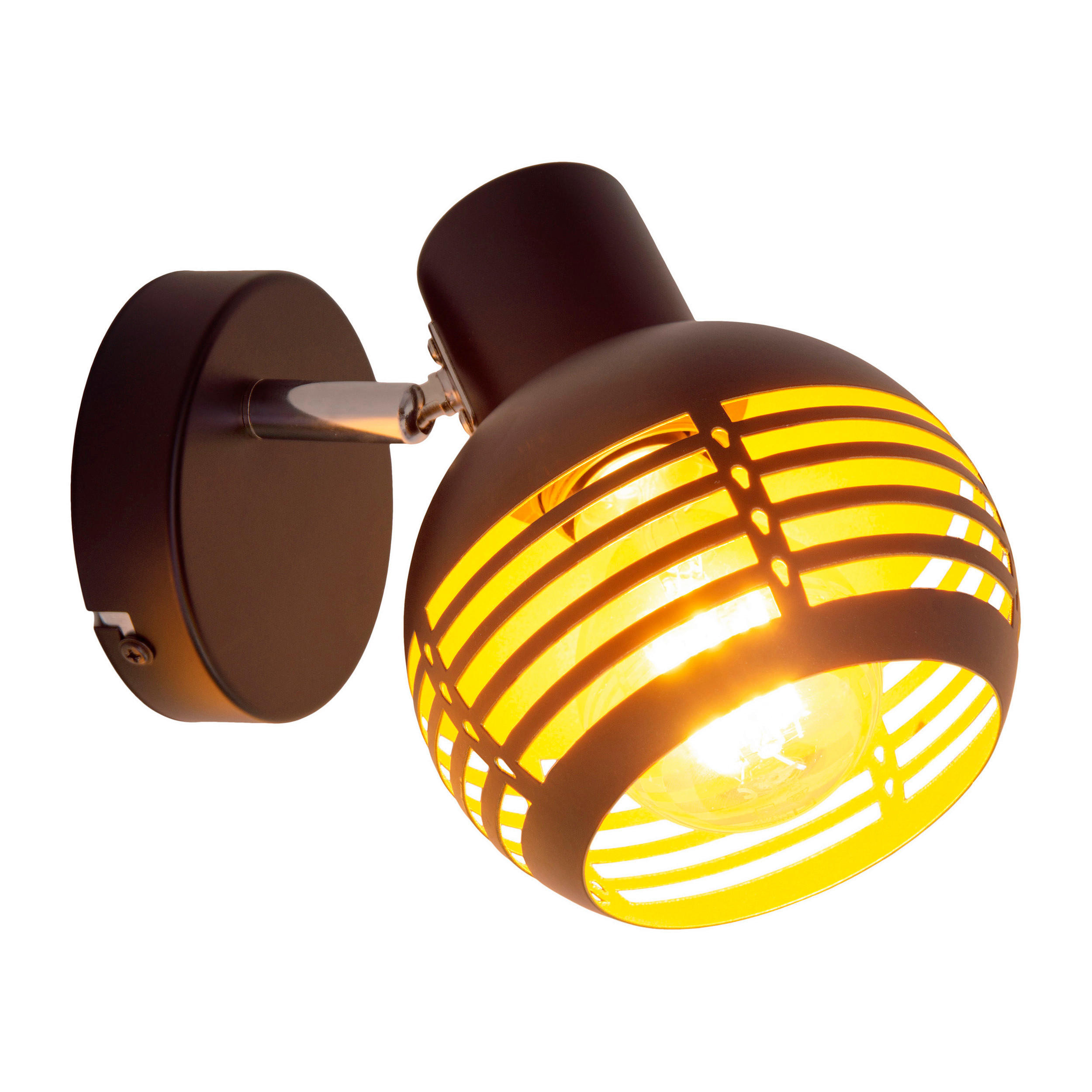 Näve Leuchten LED-Deckenleuchte 1387022 schwarz gold Metall B/H/T: ca. 23x12x14 cm E27 1 Brennstellen