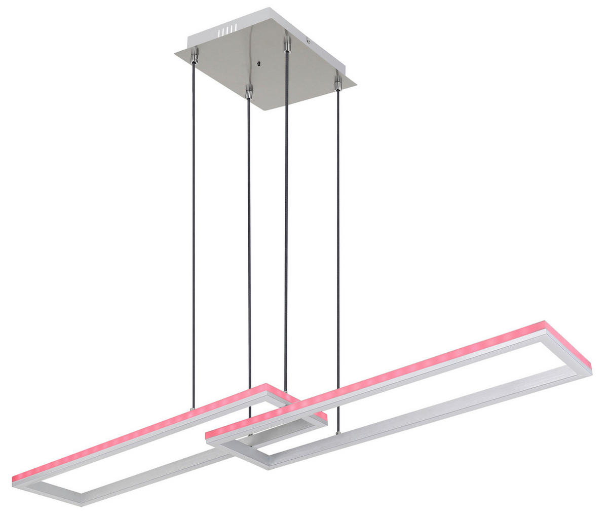 GLOBO LED-Pendelleuchte Salmos 67209-45H Silbergrau Aluminium Kunststoff B/H: ca. 120x26 cm Salmos - Silbergrau (120,00/26,00cm) - GLOBO
