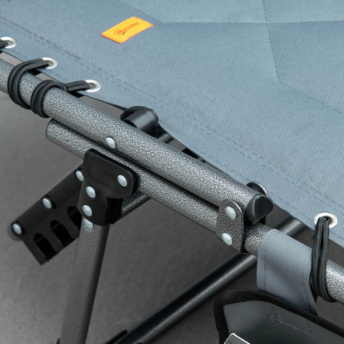 Outsunny Sonnenliege grau Stahl B/H/L: ca. 57x30x188 cm Sonnenliege - grau (188,00/57,00/30,00cm) - Outsunny