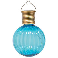 Solarleuchte Solar-Hängeleuchte blau - Sensation