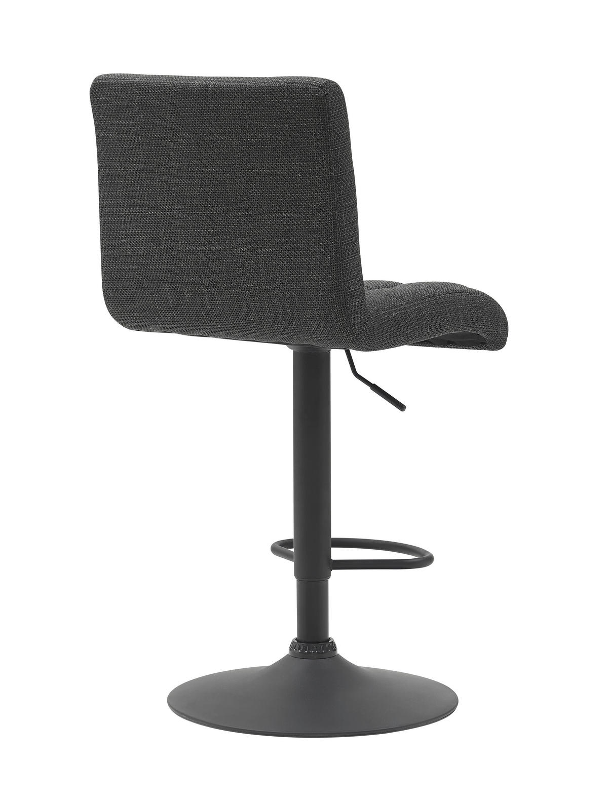 Barhocker Erika anthrazit schwarz Microfaser Webstoff Metall H: ca. 83 cm Erika - schwarz/anthrazit (83,00cm)