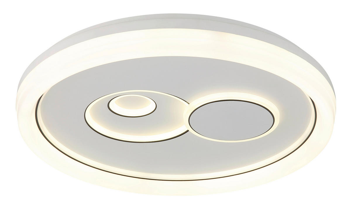 LED-Deckenleuchte Opal weiß Metall Kunststoff H/D: ca. 7x48 cm LED-Deckenleuchte_Ruiz-I - weiß/Opal (48,00/7,00cm)