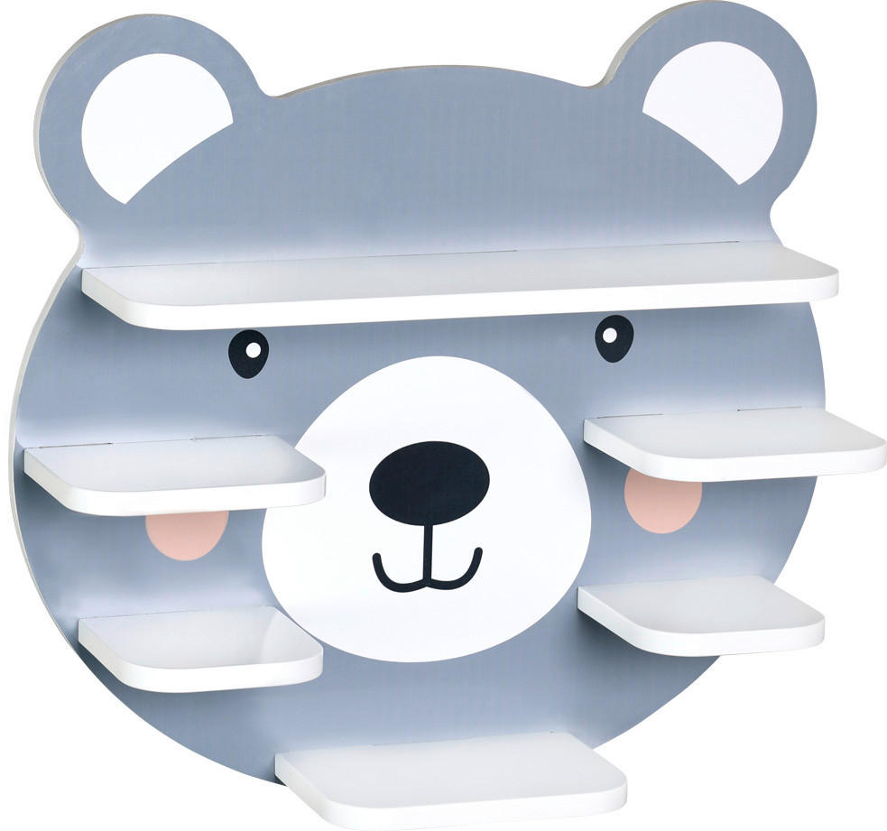 Kesper Wandregal grau B/H/L: ca. 12x42x45 cm Wandregal_Bär - grau (45,00/12,00/42,00cm) - Kesper
