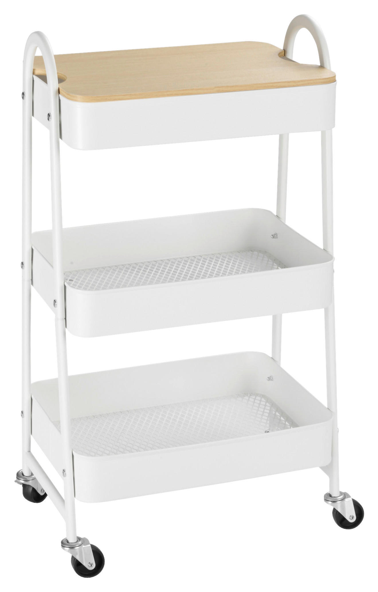HOMCOM Küchenwagen weiß Edelstahl B/H/L: ca. 31x45x79,4 cm Küchenwagen - weiß (79,40/31,00/45,00cm) - HOMCOM