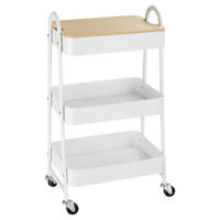 HOMCOM Küchenwagen weiß Edelstahl B/H/L: ca. 31x45x79,4 cm Küchenwagen - weiß (79,40/31,00/45,00cm) - HOMCOM