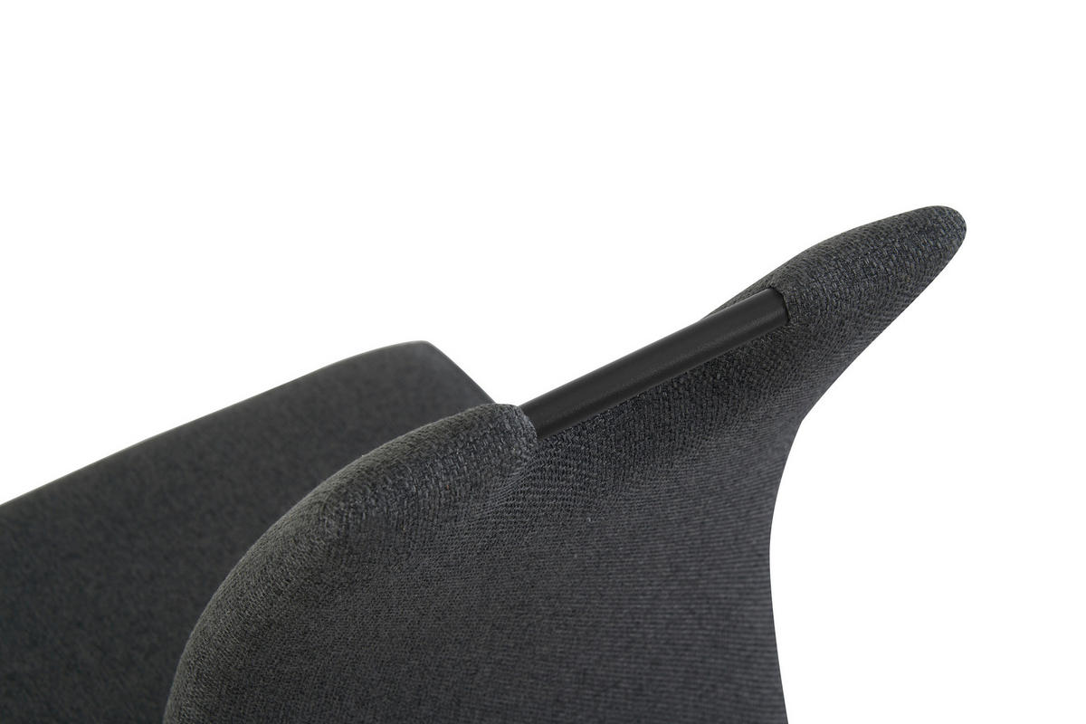 Schwingstuhl HANNA, 2er Set anthrazit schwarz Webstoff B/H/T: ca. 43x98x59 cm HANNA, 2er Set - schwarz/anthrazit (43,00/98,00/59,00cm) - xonox.home