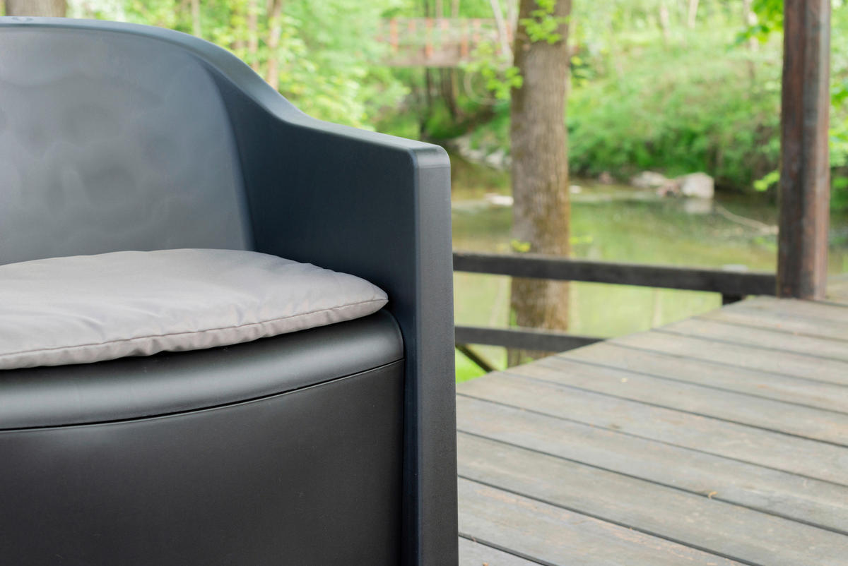 ProGarden Loungeset SET LUNA anthrazit Kunststoff SET LUNA - anthrazit - ProGarden