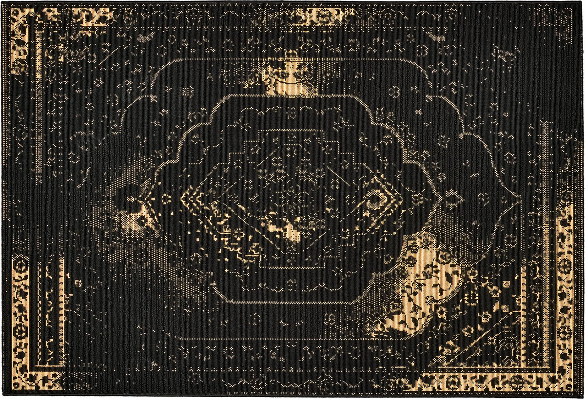 Webteppich Luxus schwarz B/L: ca. 120x170 cm Luxus - gold/schwarz (120,00/170,00cm)