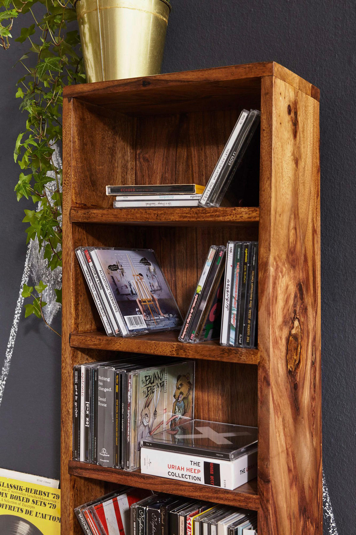 CD Regal natur B/H/T: ca. 30x90x17 cm CD Regal - natur (30,00/90,00/17,00cm) - Wohnling
