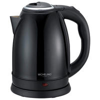 MICHELINO Edelstahl-Wasserkocher 20802 schwarz Edelstahl B/H/T: ca. 23x25x17 cm ca. 1,8 l Wasserkocher_Edelstahl 20802 - schwarz (23,00/25,00/17,00cm) - MICHELINO