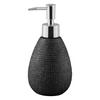 Seifenspender schwarz silber Steingut B/H/L: ca. 8x17x8 cm Seifenspender_Hollywood schwarz - schwarz/silber (8,00/8,00/17,00cm) - Axentia