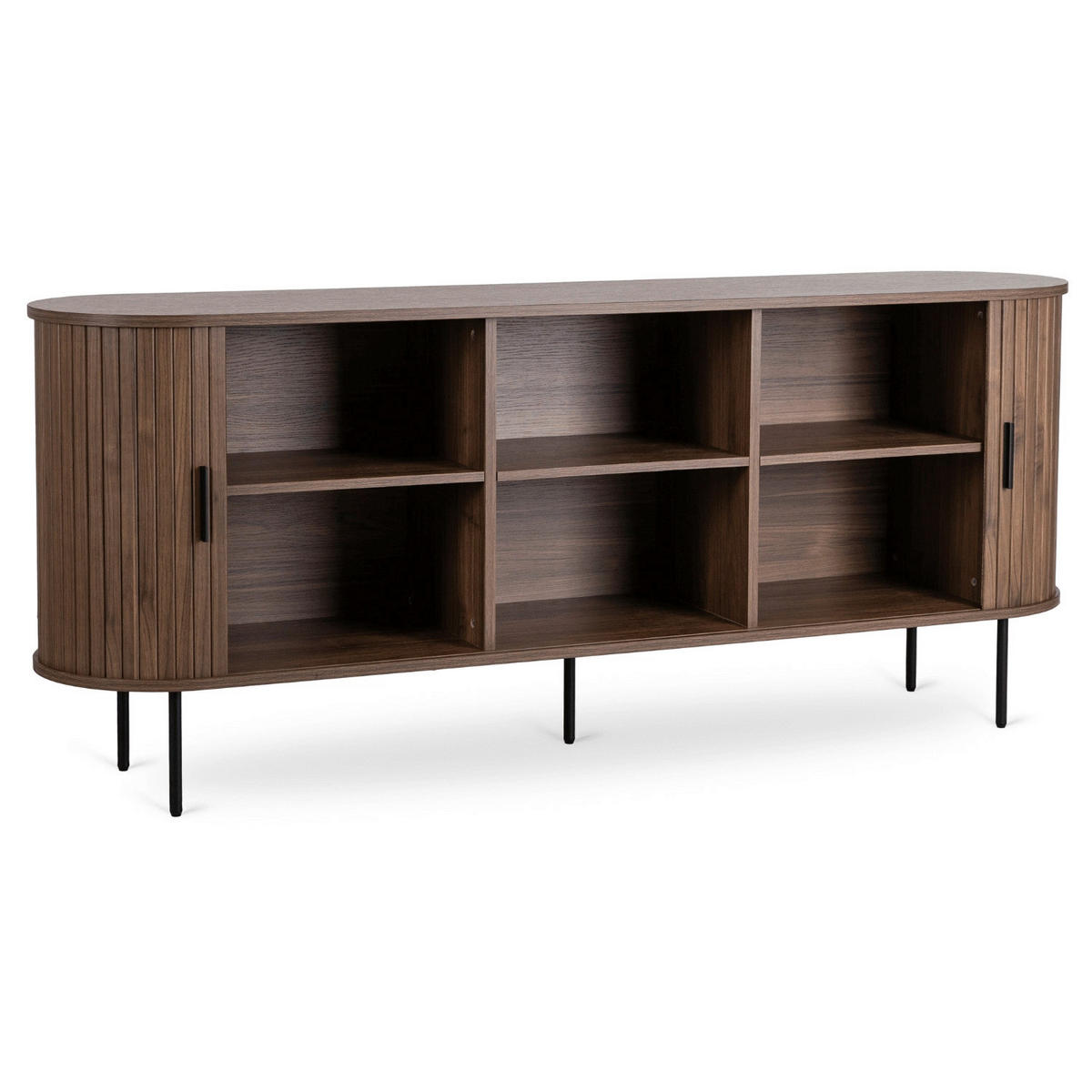 Kommode SELVA nussbaum Nachbildung B/H/T: ca. 180x76x40 cm SELVA - nussbaum (180,00/76,00/40,00cm) - WIPMEB