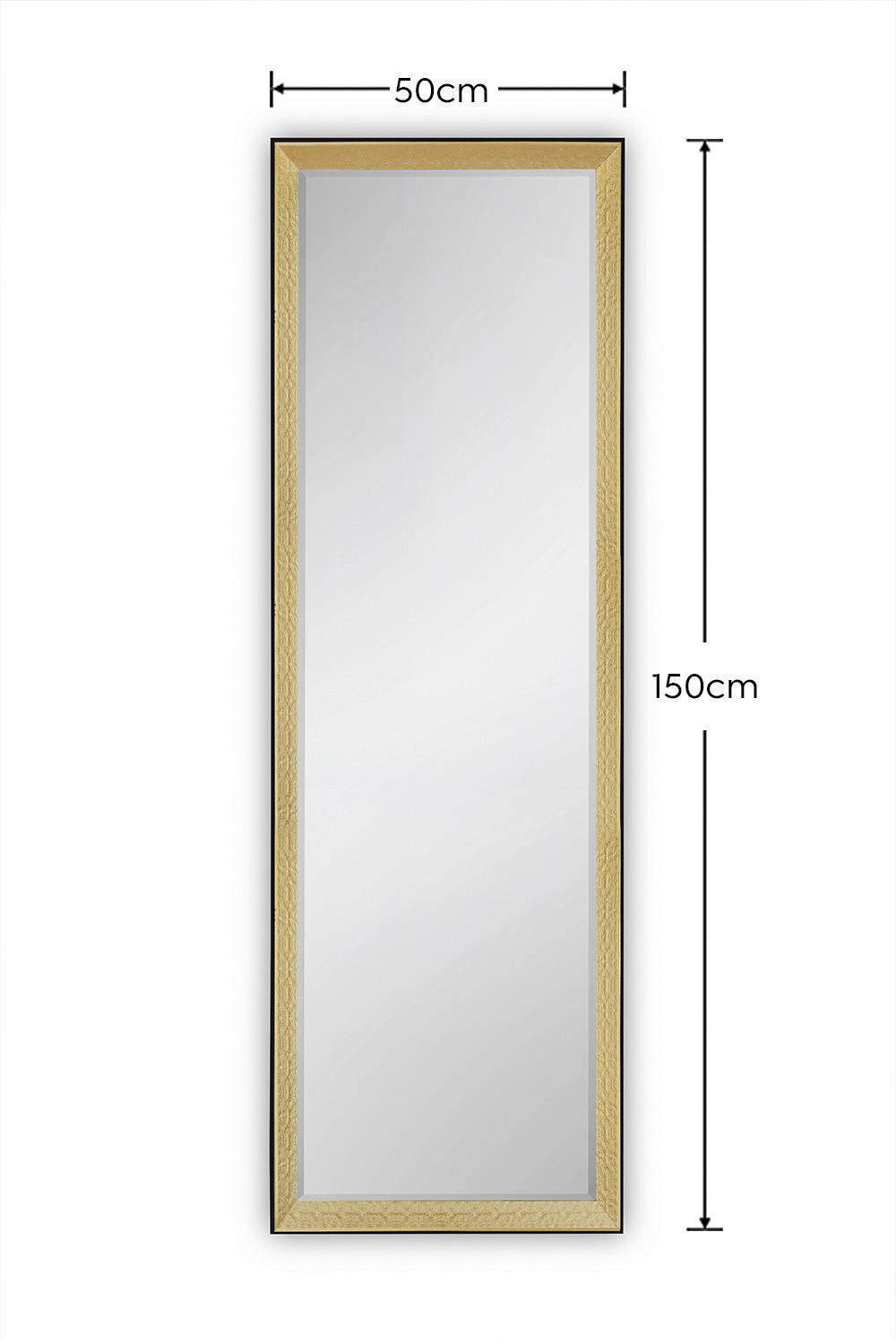 Rahmenspiegel Mara schwarz gold B/H: ca. 70x170 cm Mara - gold/schwarz (70,00/170,00cm)